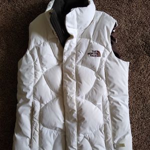 MAKE OFFER North Face 600 down vest off white